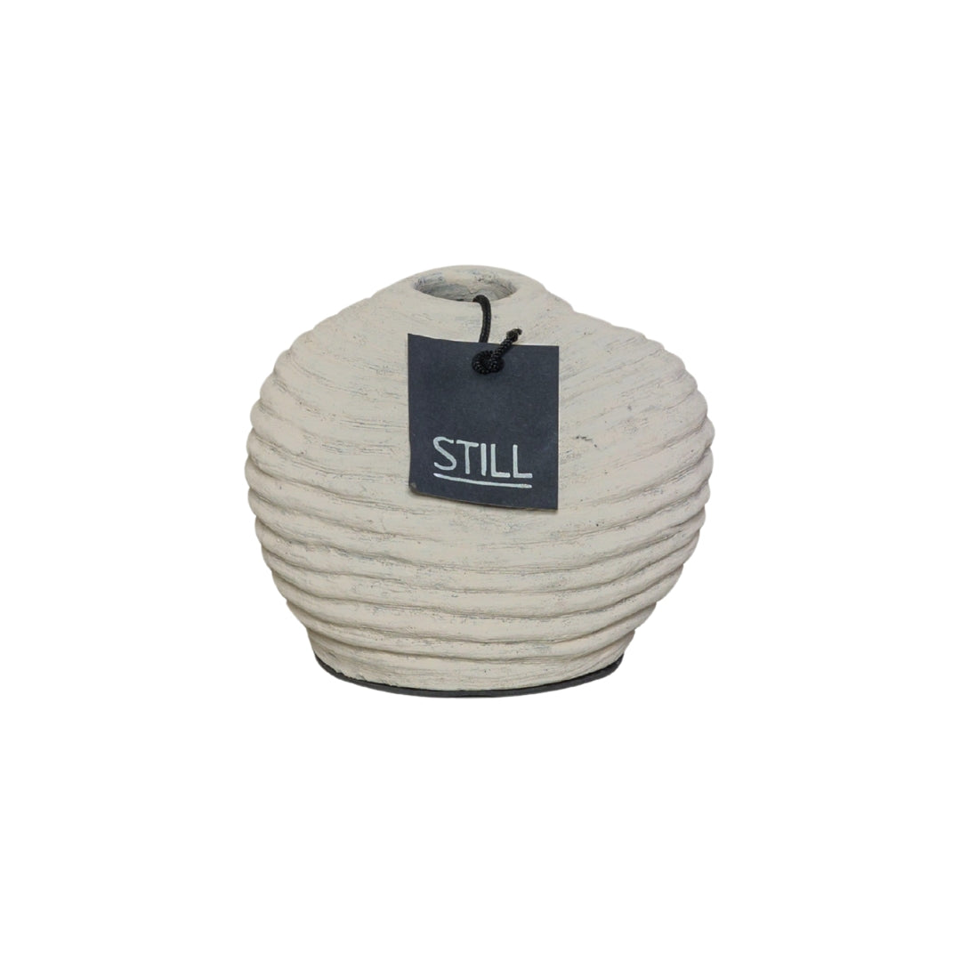 Vaas Organische Vorm - Ribbels - Beige - 17x15 cm - STILL