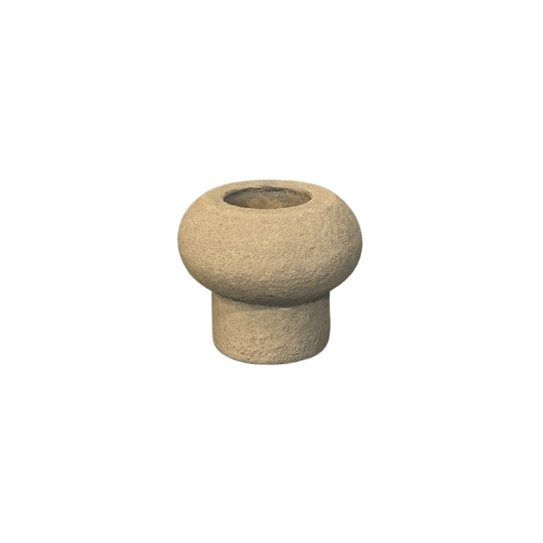 Waxinelichthouder op voet – Theelicht – Rond – 8x8 cm – Latte - STILL