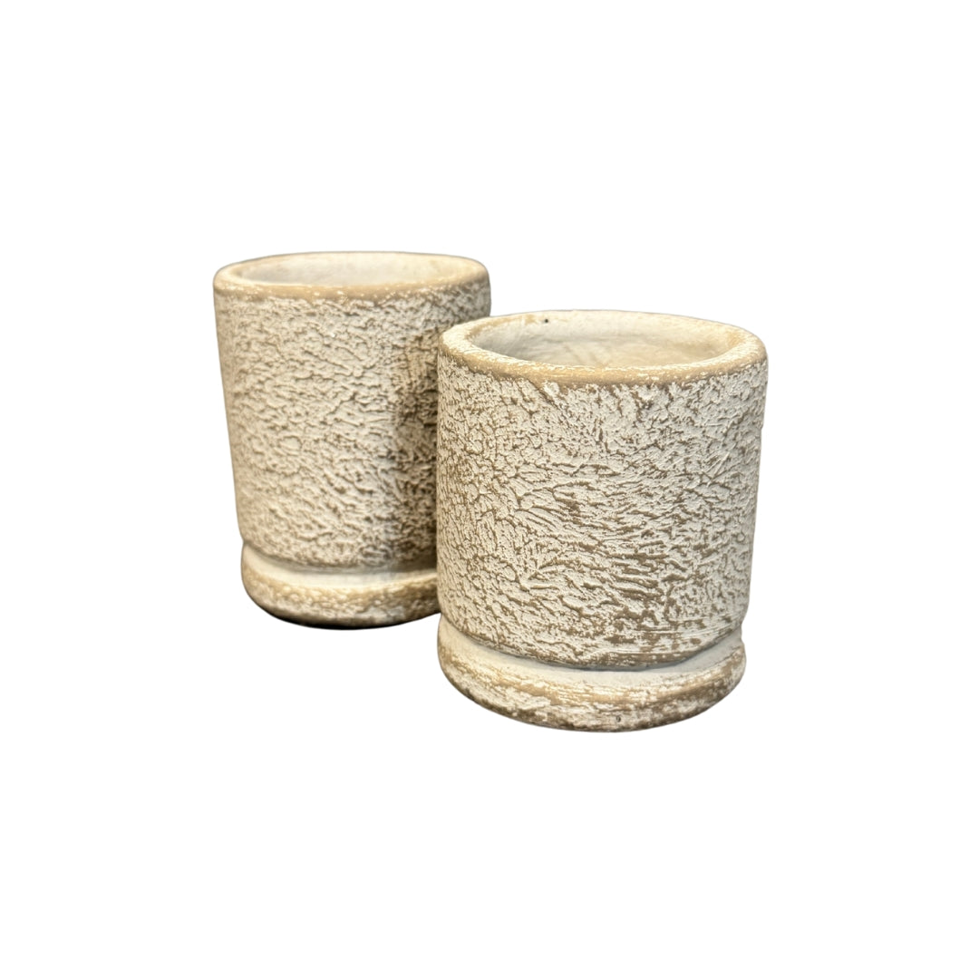 Waxinelichthouder set - Theelicht – 8x6,5 en 7,5x6,5 cm - Light - STILL