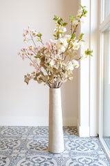 Gerippte Vase hoch Beige 60x15 cm - STILL