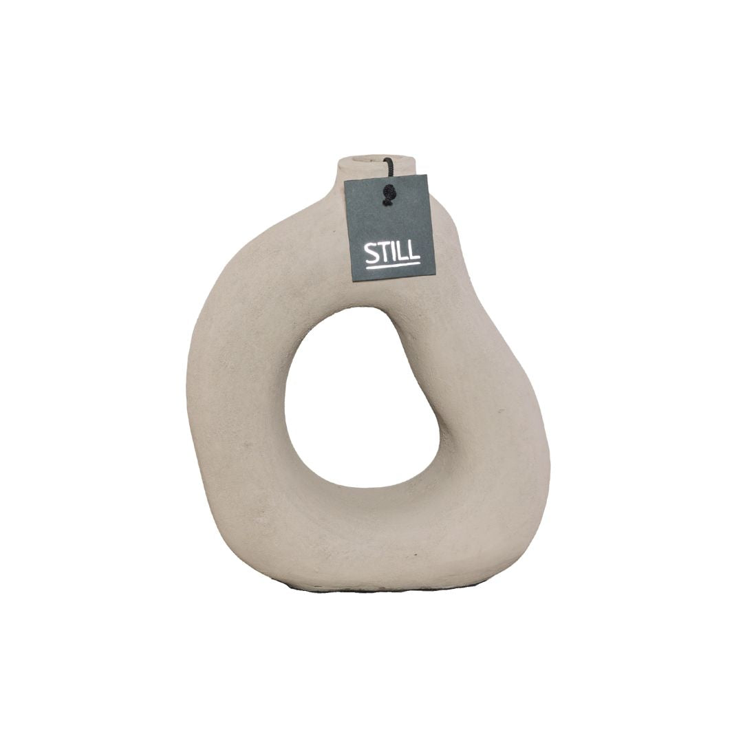 D Vaas - Organische Vorm - Taupe - 30x24 cm - STILL