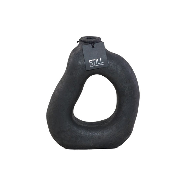 D Vase - Organische Form - Schwarz - 30x24 cm - STILL Black Serie