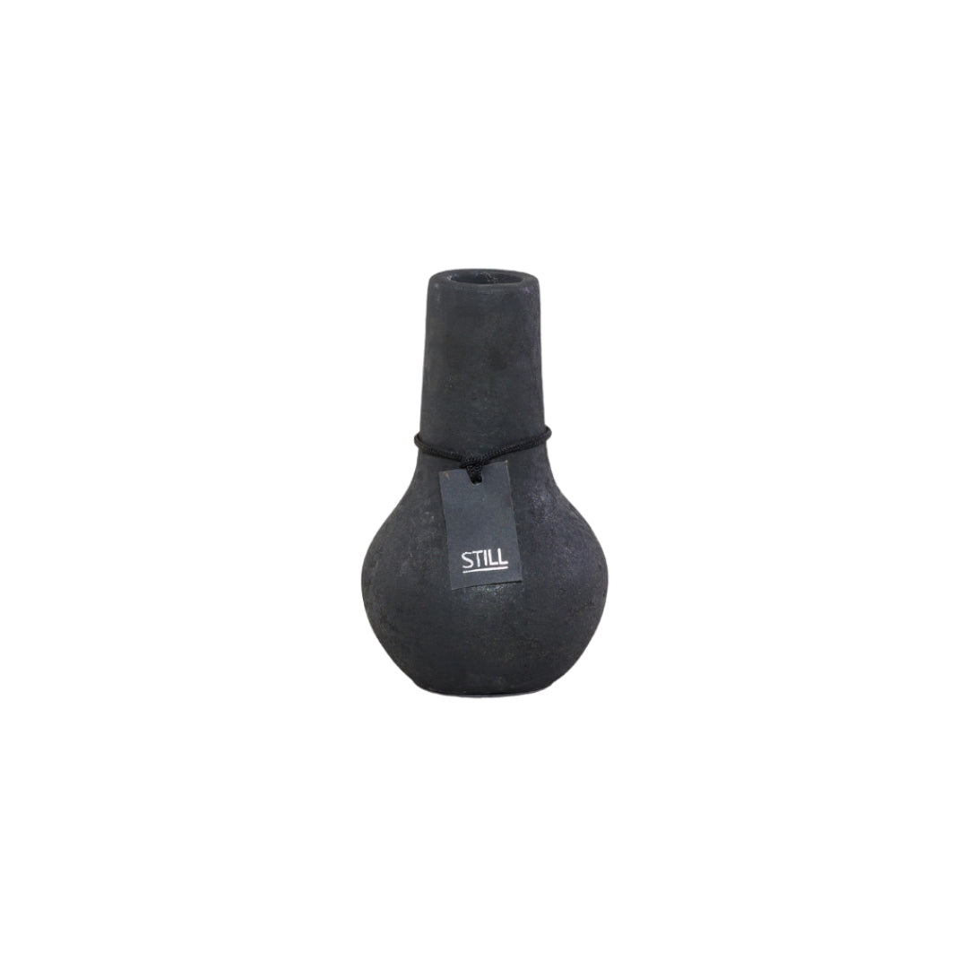 Flesvaas Organisch - Zwart - 20x14 cm - STILL Black Series