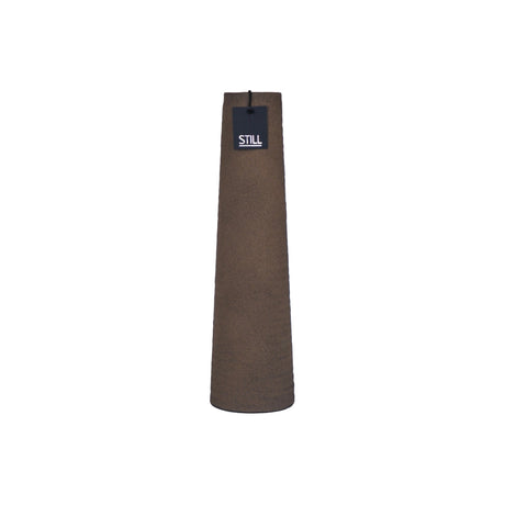 Geribbelde vaas hoog Espresso 50x14