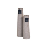 Geribbelde vazen hoog Light 50x14 en 40x12 cm - STILL - Bundelvoordeel