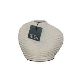 Vaas Organische Vorm - Ribbels - Beige - 20x18 cm - STILL
