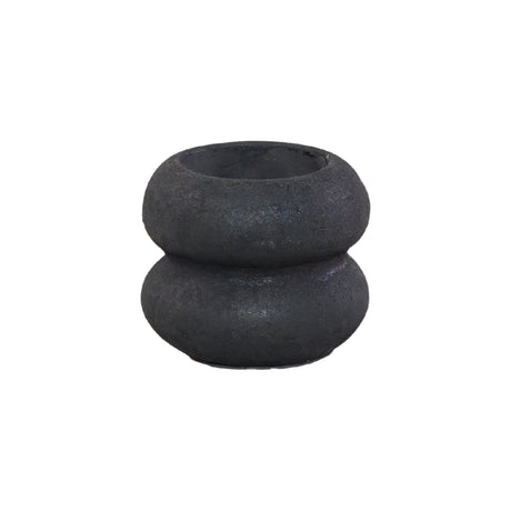 Waxinelichthouder - Maxi - Dubbel - Zwart - 10x8 cm - STILL Black Series
