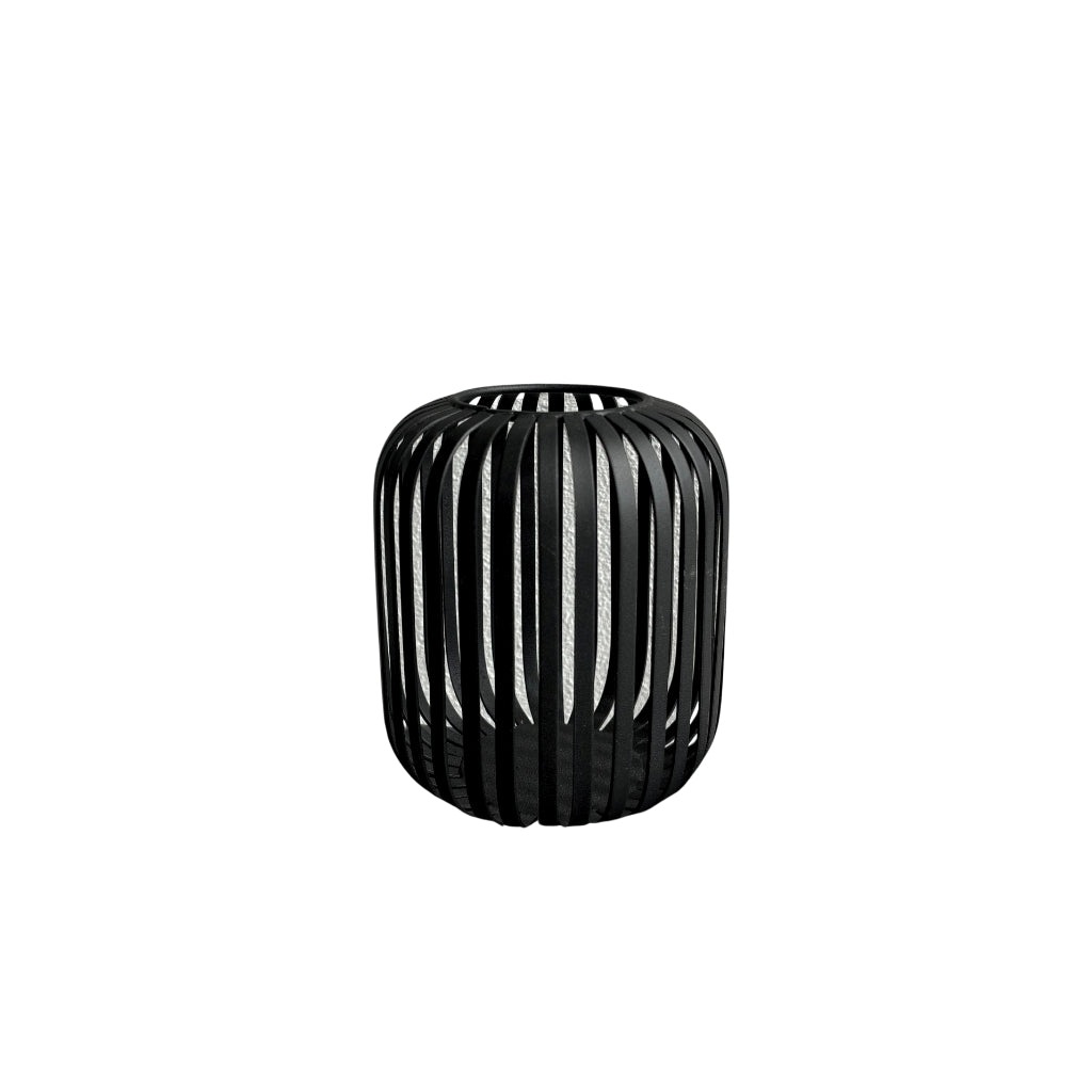 Windlicht ijzer - Zwart - 17x14 cm - STILL