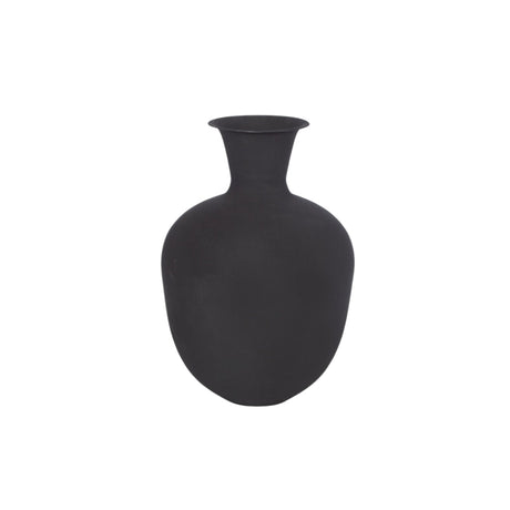 Grote zwarte design vaas van 50 cm met matte afwerking
