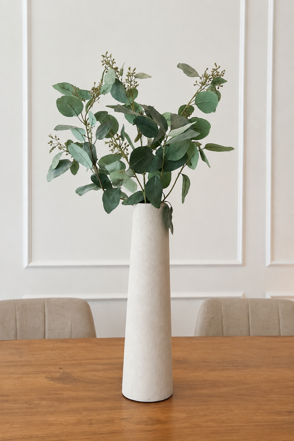 Hoge gladde vaas beige 40x12 cm van STILL Collection