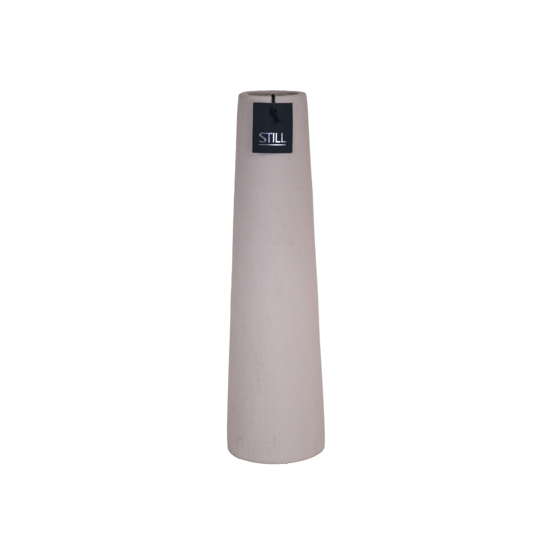 Hoge beige vaas 50x14 cm van handgemaakt aardewerk uit de STILL Collection