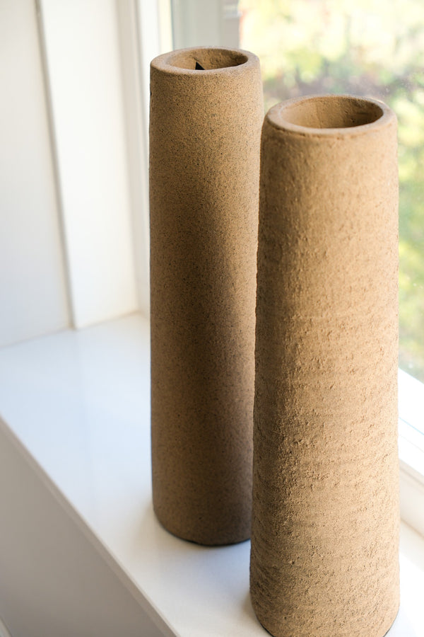 Hoge Gladde Vaas Latte 40x12 cm | STILL Collection