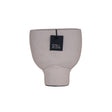 Ovale vaas Beige 28x22 cm van handgemaakt aardewerk uit de STILL Collection