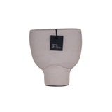 Ovale vaas Beige 28x22 cm van handgemaakt aardewerk uit de STILL Collection