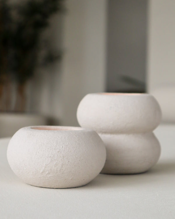 Waxinelichthouder Beige 10x5 cm | STILL Collection